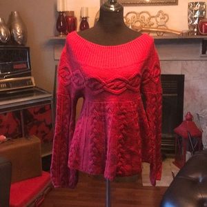 Cranberry red sweater